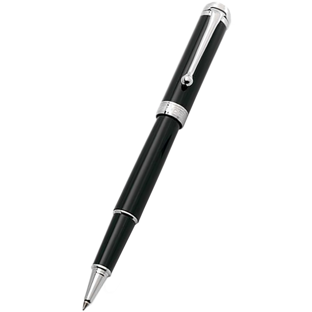 Aurora Talentum Finesse Rollerball Pen - Black - Chrome Trim-Pen Boutique Ltd