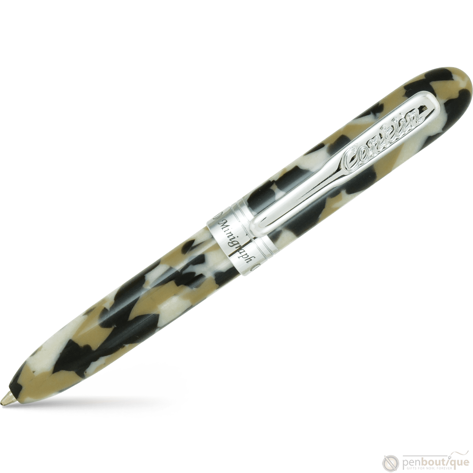 Conklin Minigraph Ballpoint Pen - White Satin - Pen Boutique Ltd