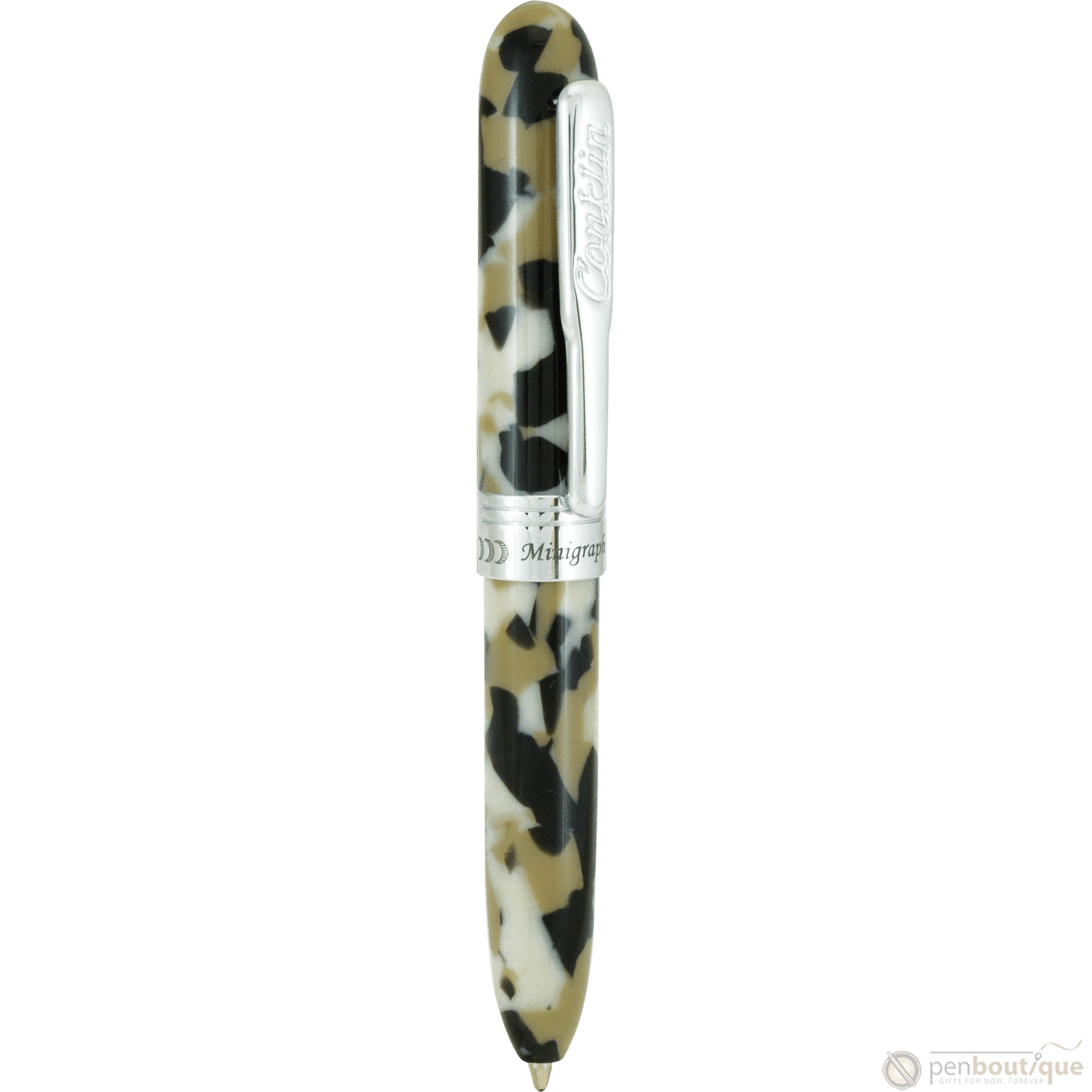Conklin Minigraph Ballpoint Pen - White Satin - Pen Boutique Ltd