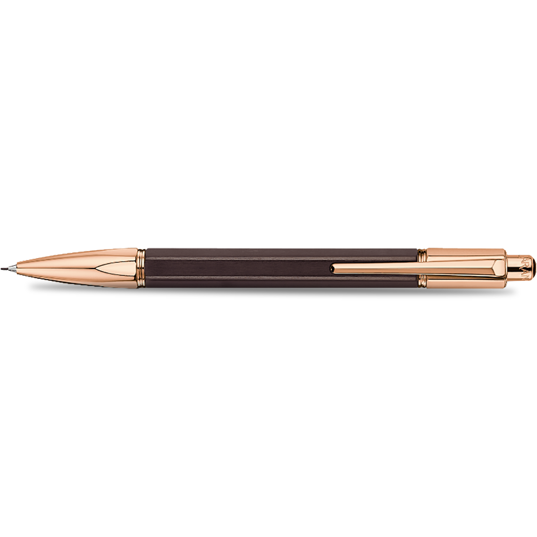 Caran d'Ache Varius Mechanical Pencil - Ebony - Rose Gold Trim - 0.7mm-Pen Boutique Ltd