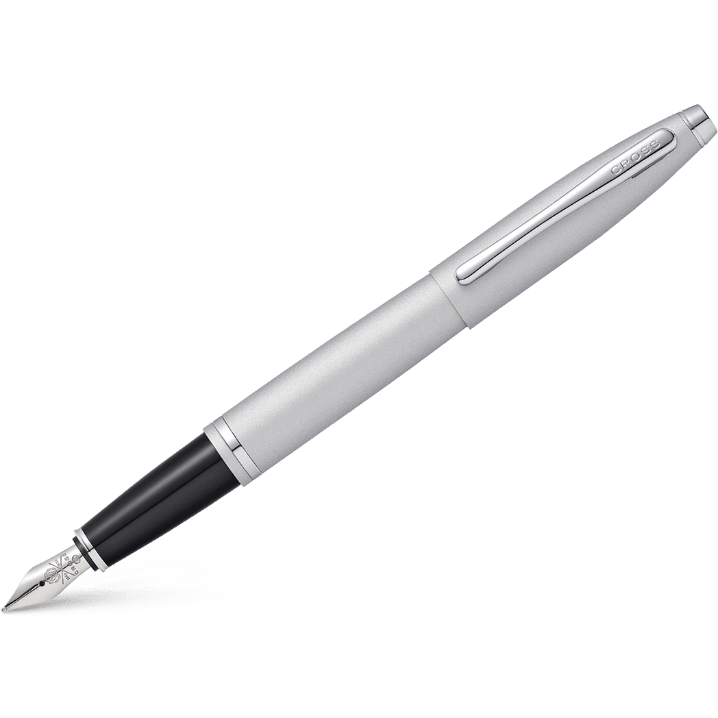Cross Calais Fountain Pen - Satin Chrome - Medium - Pen Boutique Ltd