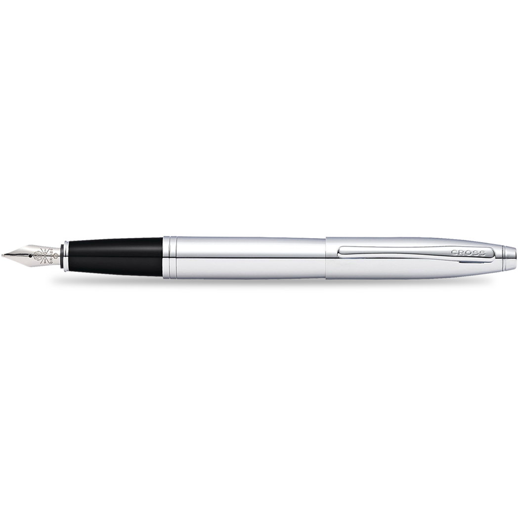 Cross Calais Fountain Pen - Polished Chrome - Medium-Pen Boutique Ltd