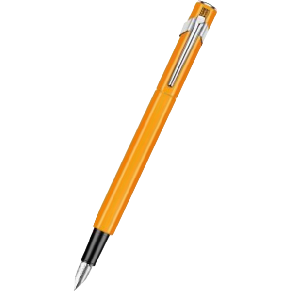 Caran D' Ache 849 Metal Fountain Pen - Orange Fluorescent - Extra Fine Nib-Pen Boutique Ltd