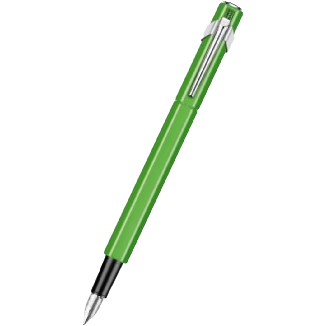 Caran D' Ache 849 Metal Fountain Pen - Yellow Green Fluorescent - Extra Fine Nib-Pen Boutique Ltd