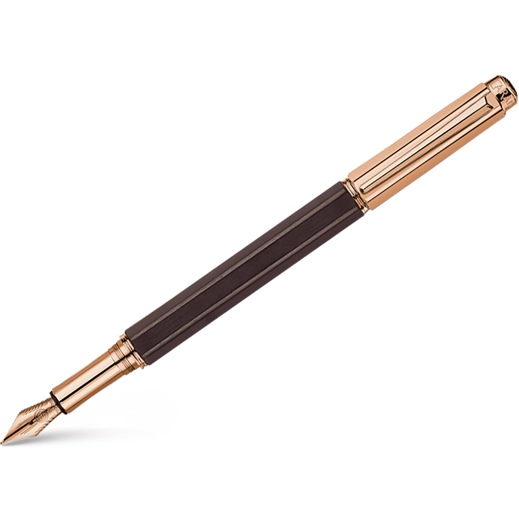 Caran d'Ache Varius Fountain Pen - Ebony - Rose Gold Trim - Pen Boutique Ltd