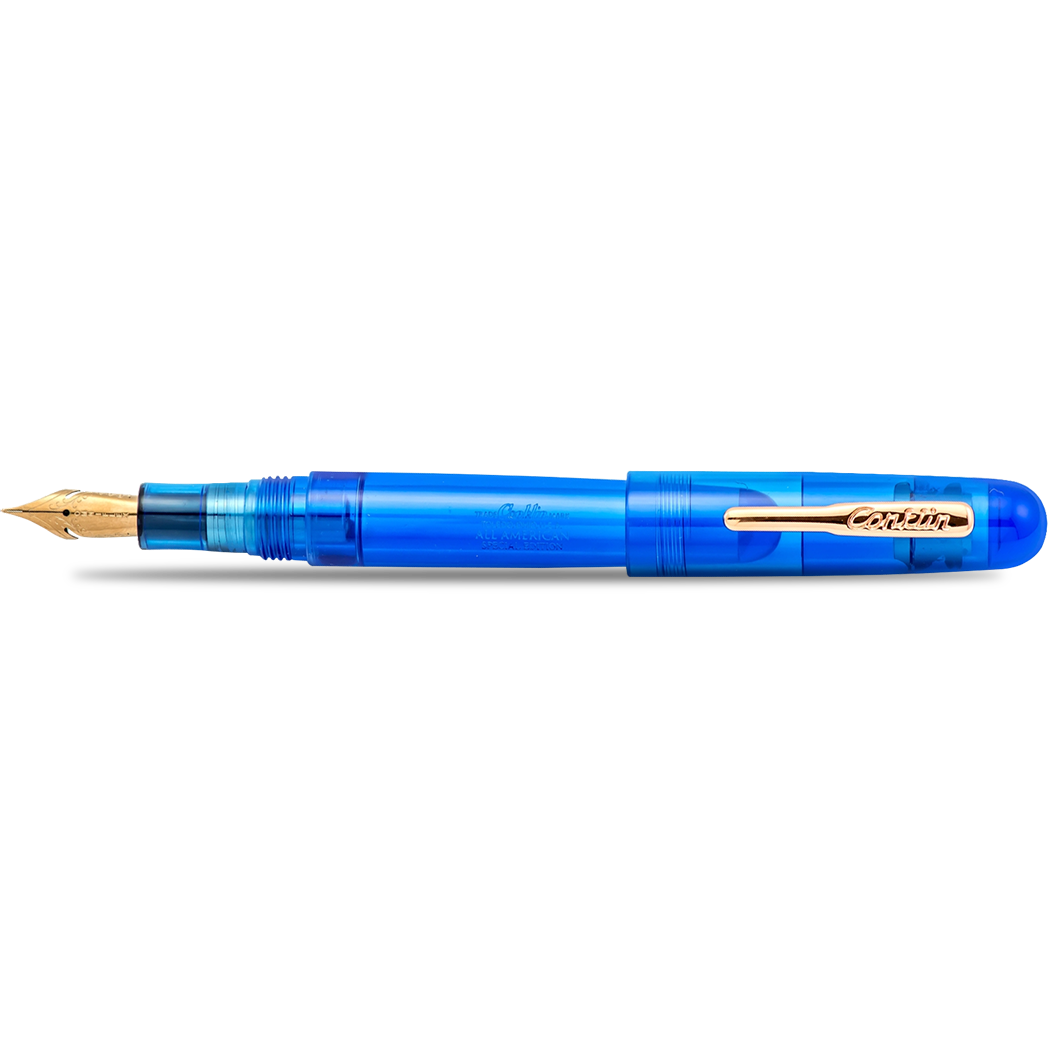 Conklin All American Fountain Pen - Special Eyedropper Edition - Demo Blue-Pen Boutique Ltd