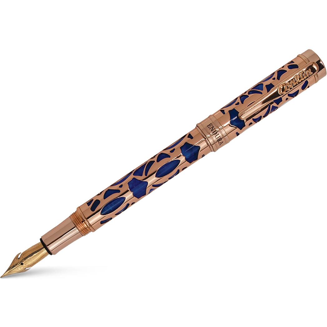Conklin Endura Fountain Pen - Deco Crest Blue-Pen Boutique Ltd