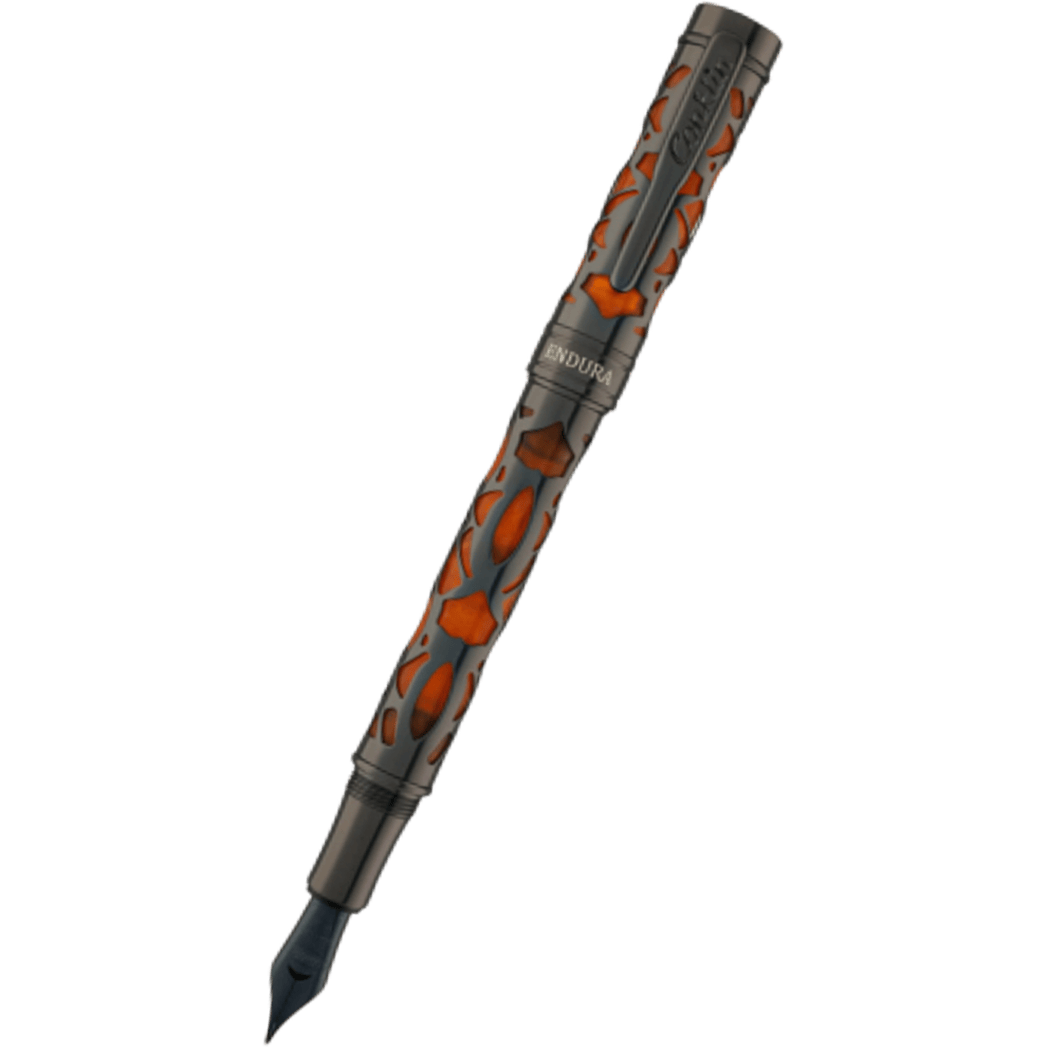 Conklin Endura Fountain Pen - Deco Crest Orange-Pen Boutique Ltd
