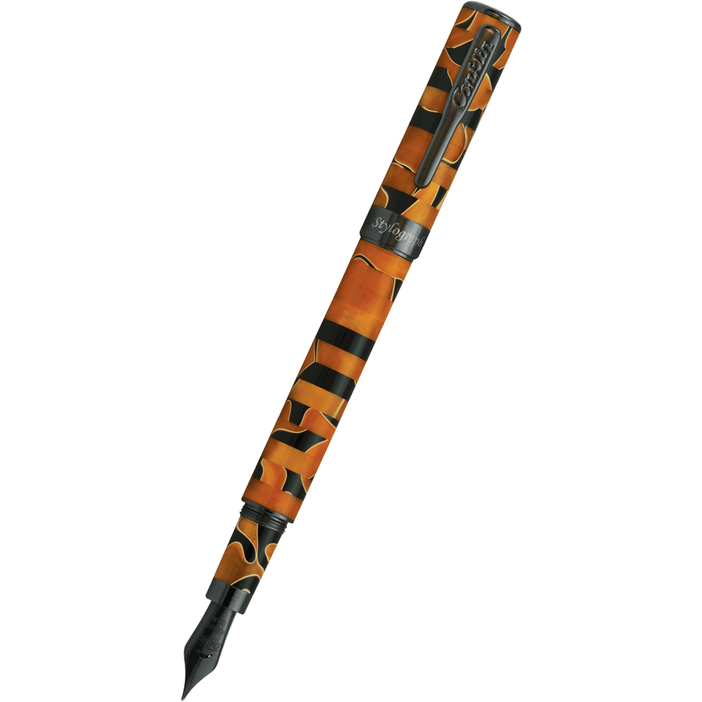 Conklin Stylograph Fountain Pen - Mosaic Orange/Black-Pen Boutique Ltd