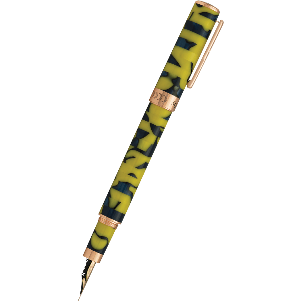 Conklin Stylograph Fountain Pen - Mosaic Yellow/Blue-Pen Boutique Ltd