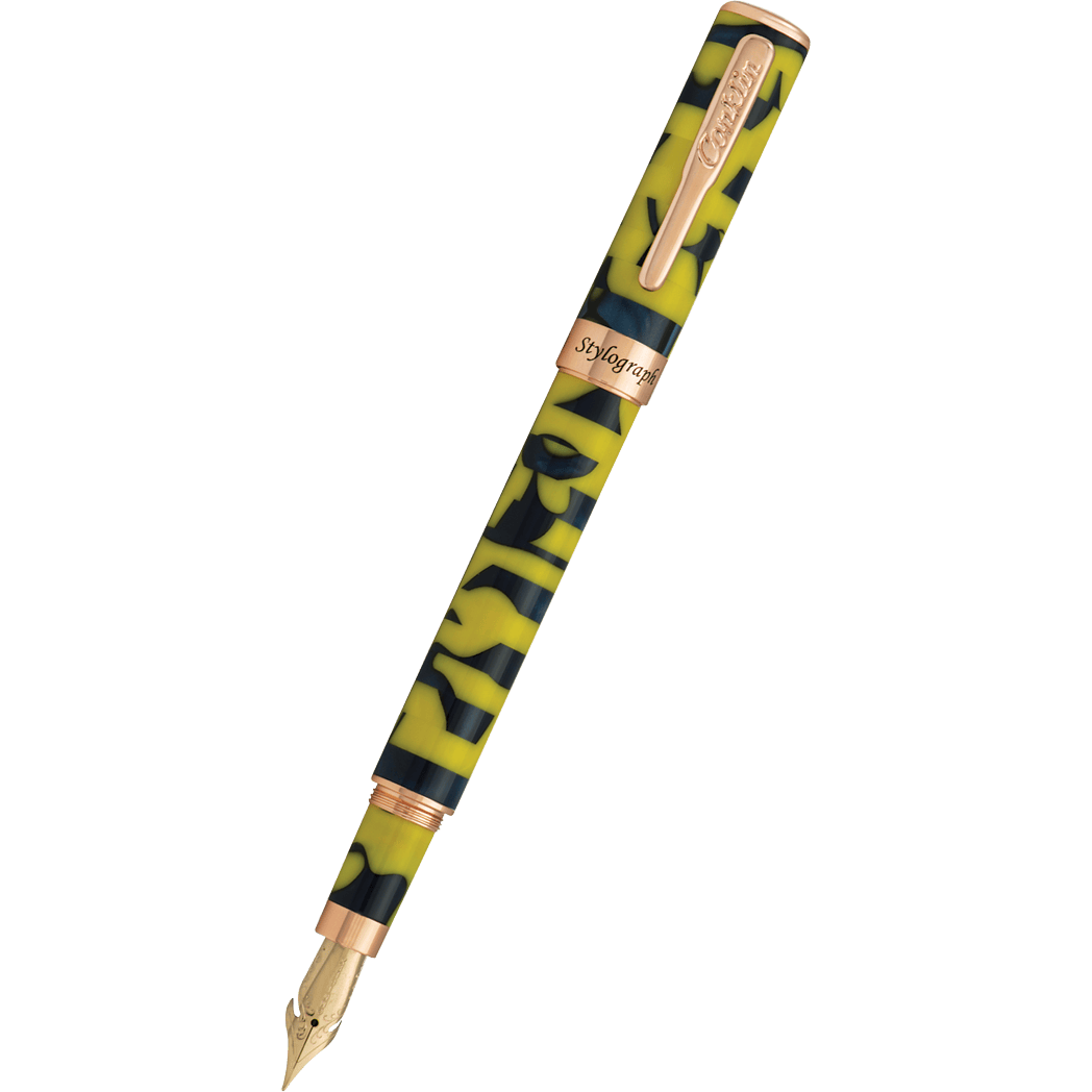 Conklin Stylograph Fountain Pen - Mosaic Yellow/Blue-Pen Boutique Ltd