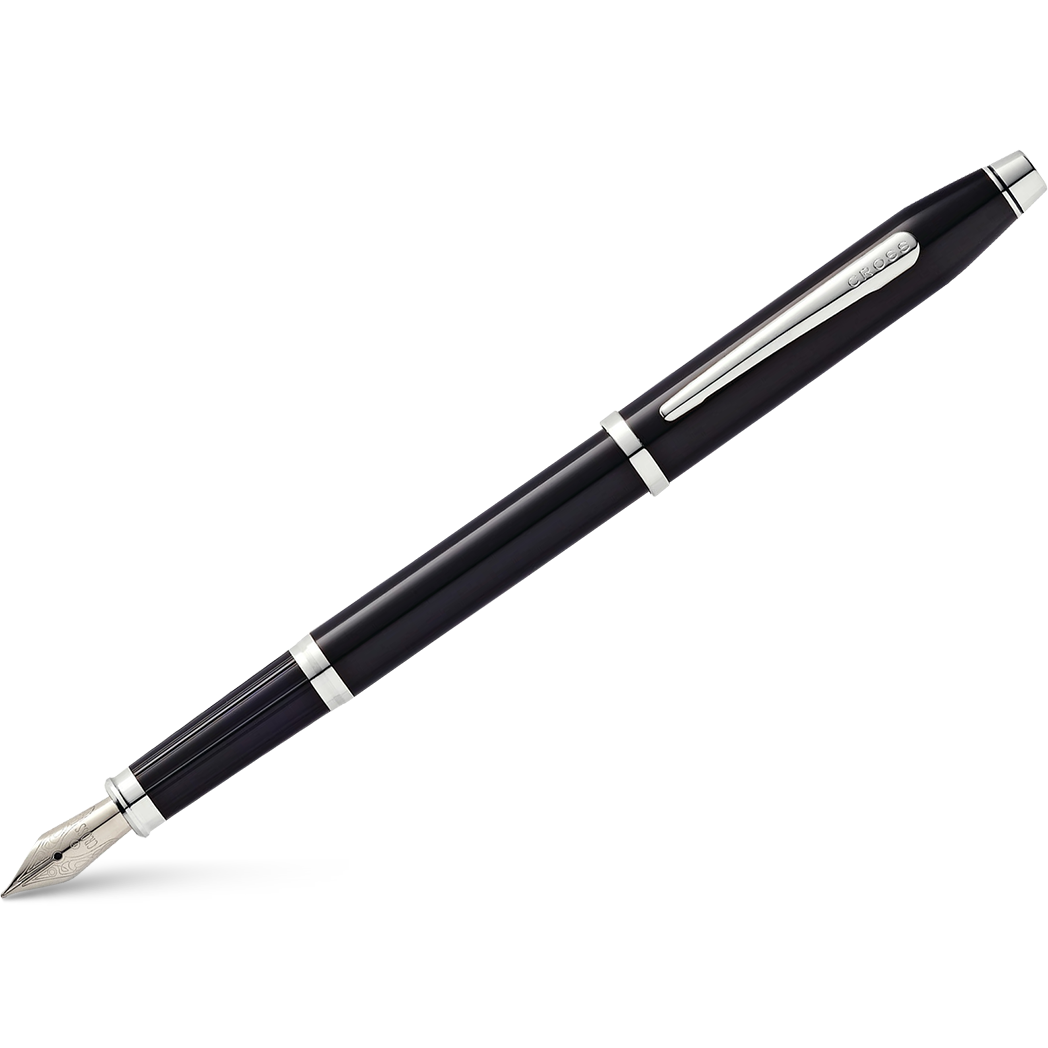 Cross Century II Fountain Pen - Black - Rhodium Trim-Pen Boutique Ltd