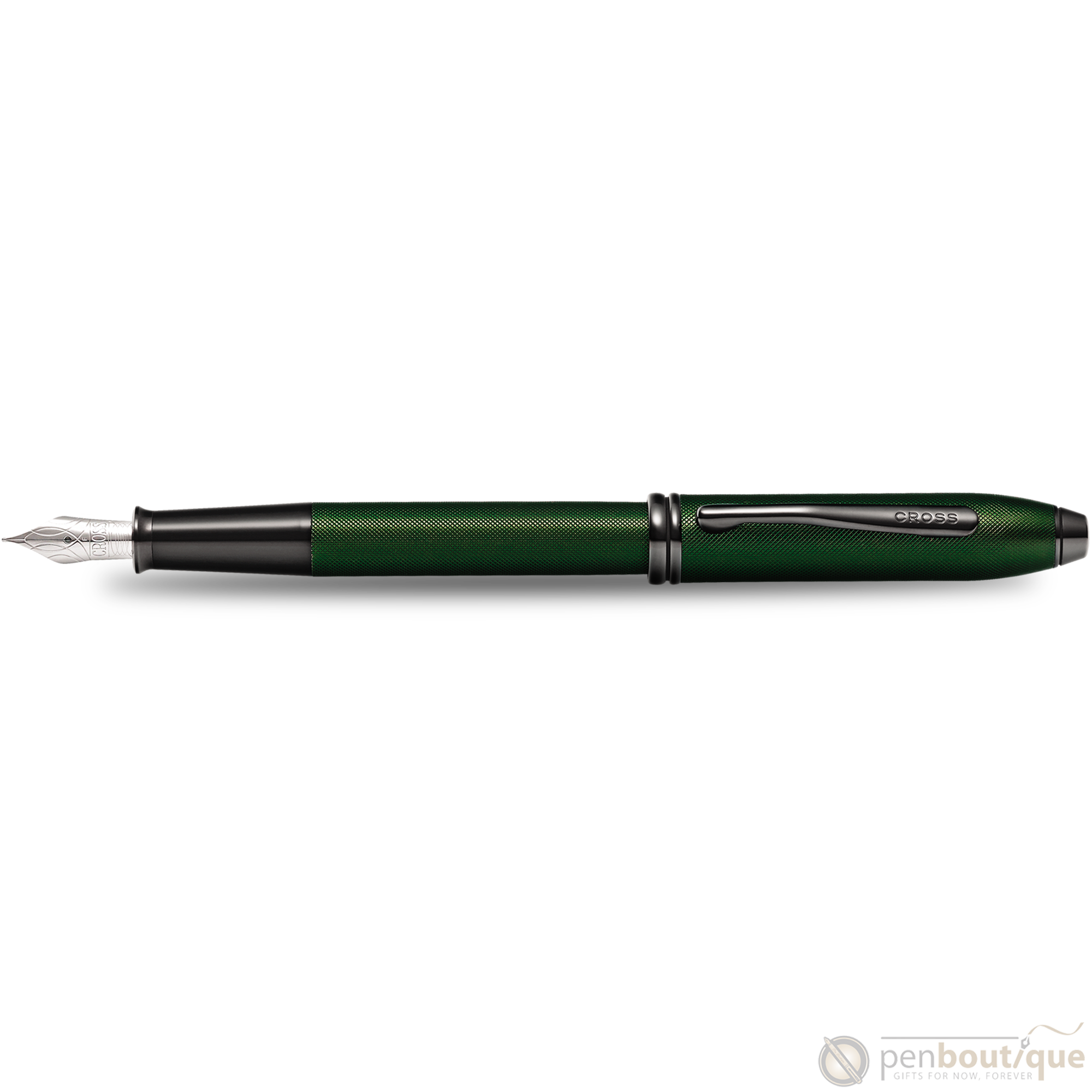 Cross Townsend Fountain Pen - Matte Green Micro Knurl-Pen Boutique Ltd