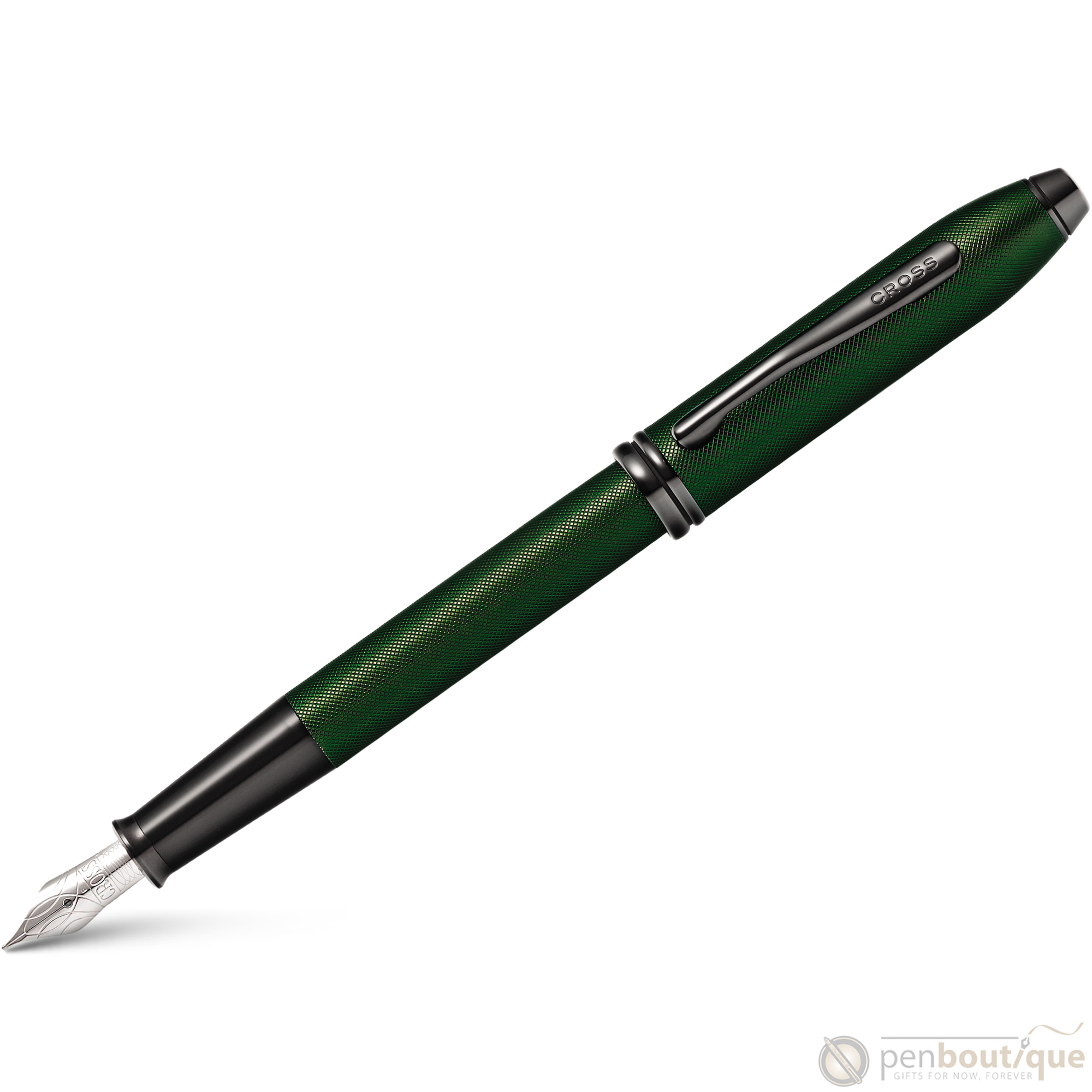 Cross Townsend Fountain Pen - Matte Green Micro Knurl-Pen Boutique Ltd