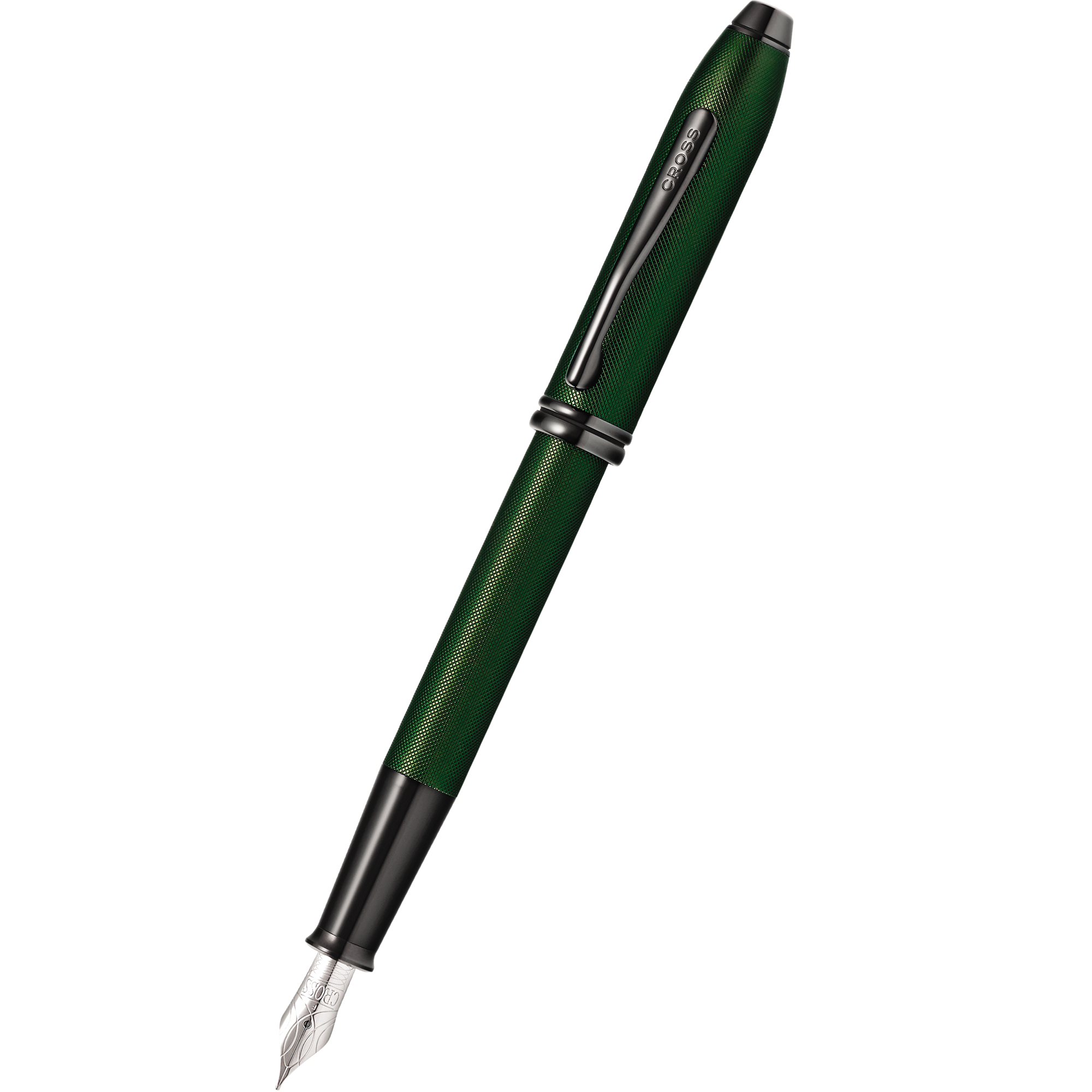 Cross Townsend Fountain Pen - Matte Green Micro Knurl-Pen Boutique Ltd