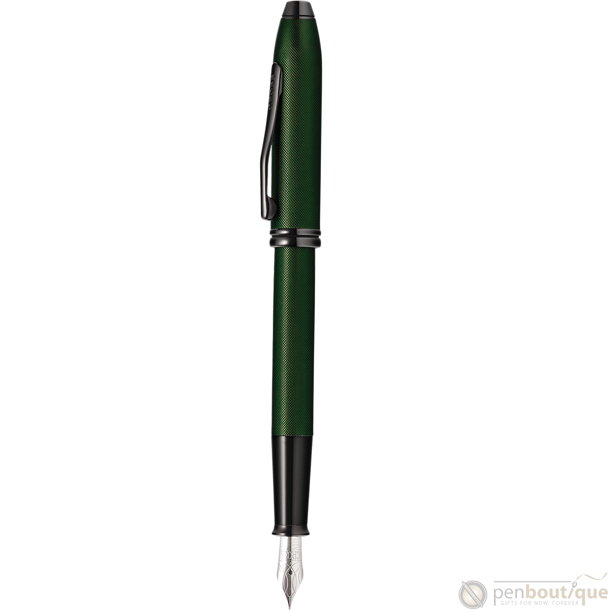 Cross Townsend Fountain Pen - Matte Green Micro Knurl-Pen Boutique Ltd