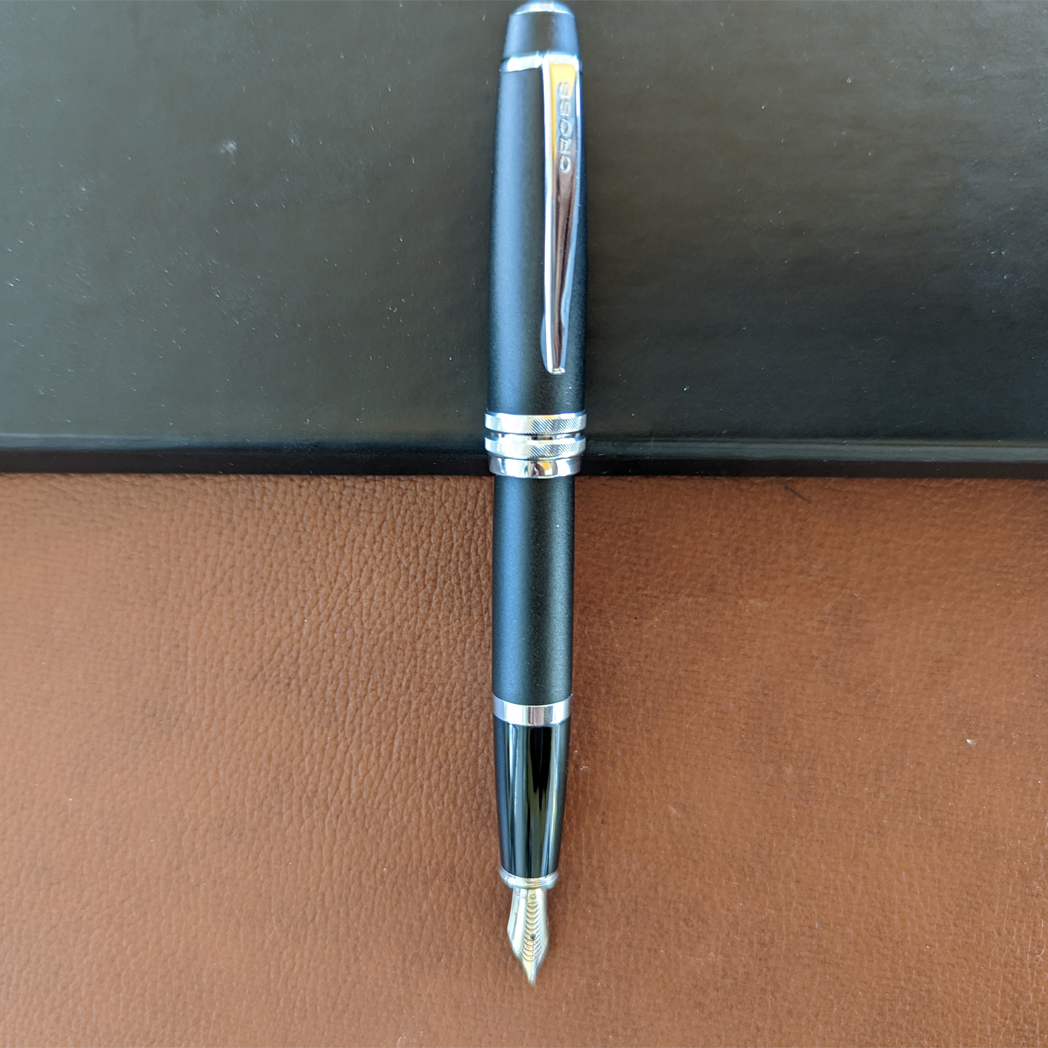 Cross Bailey Matte Black with Chrome Trim Fountain Pen - M-Pen Boutique Ltd