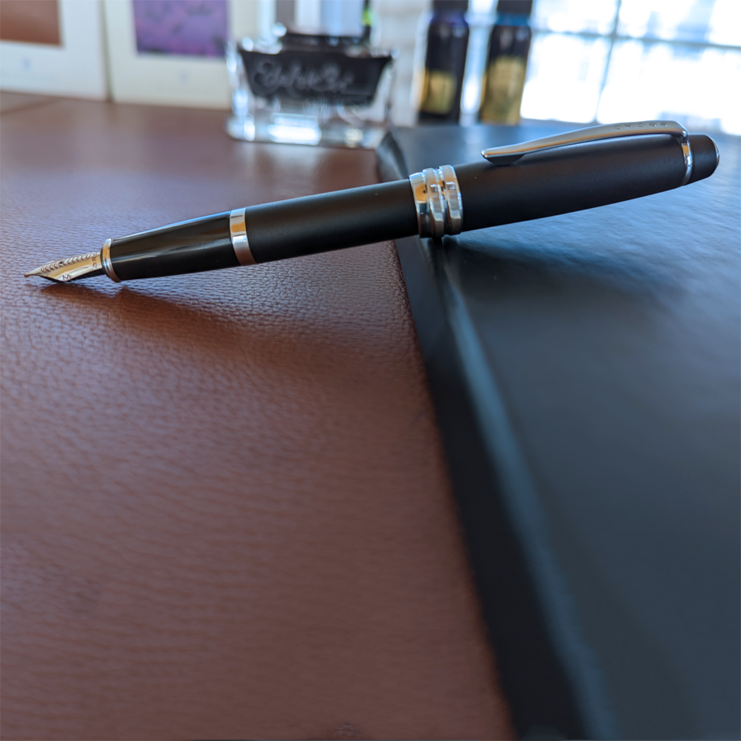 Cross Bailey Matte Black with Chrome Trim Fountain Pen - M-Pen Boutique Ltd