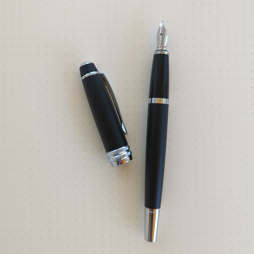 Cross Bailey Matte Black with Chrome Trim Fountain Pen - M-Pen Boutique Ltd