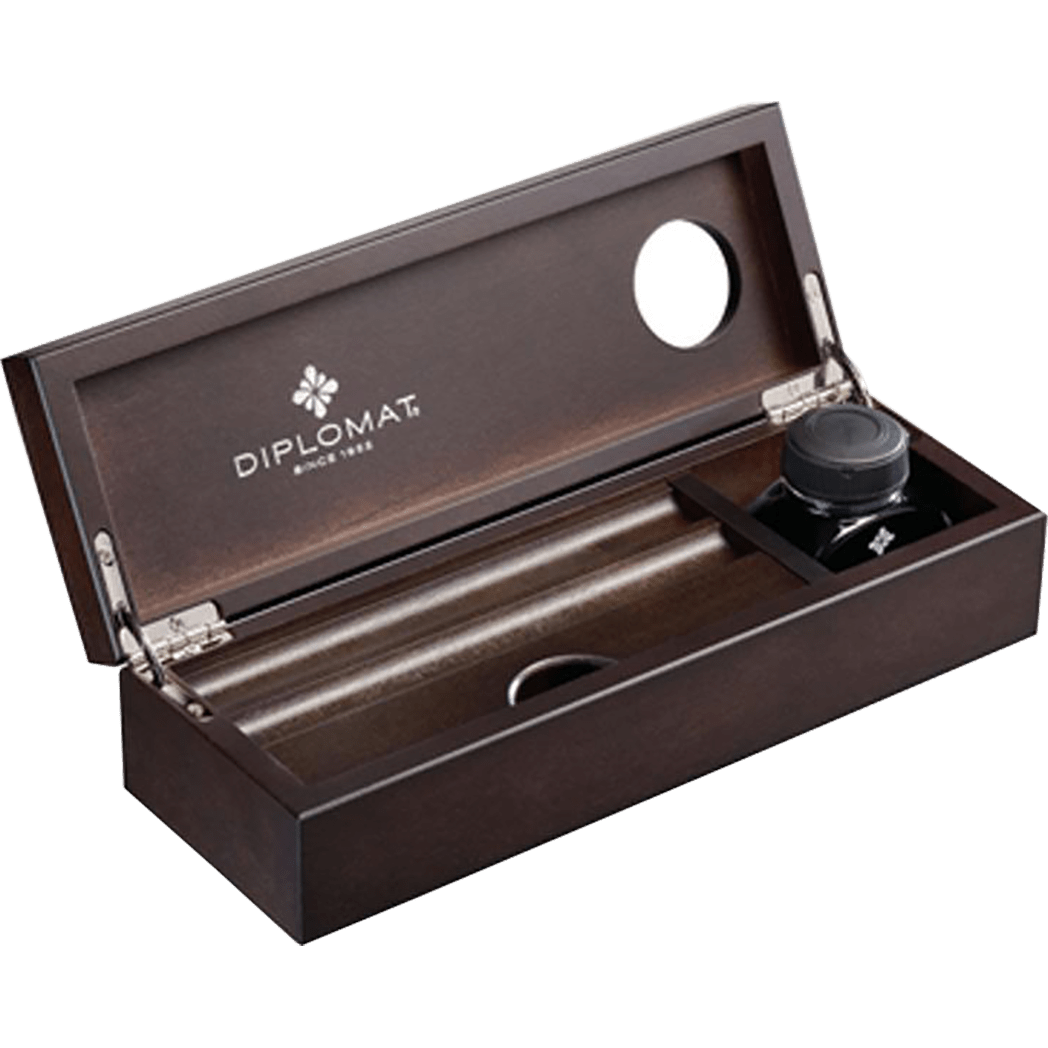 Diplomat Wooden Desk Equipment Wenge with ink - Pen Boutique Ltd