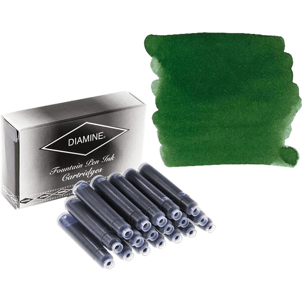 Diamine Ink Cartridges - Emerald - 18/pk - Pen Boutique Ltd