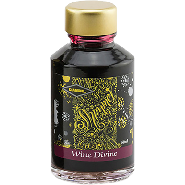 Diamine Shimmer Ink 50 ml Wine Divine - Gold shimmer-Pen Boutique Ltd