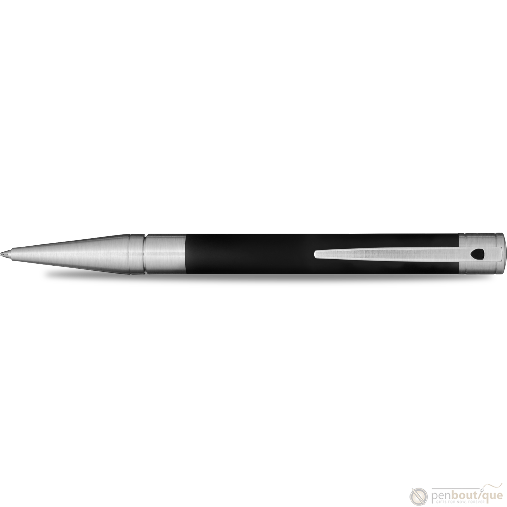 S T Dupont D-Initial Ballpoint Pen - Matt Black-Pen Boutique Ltd