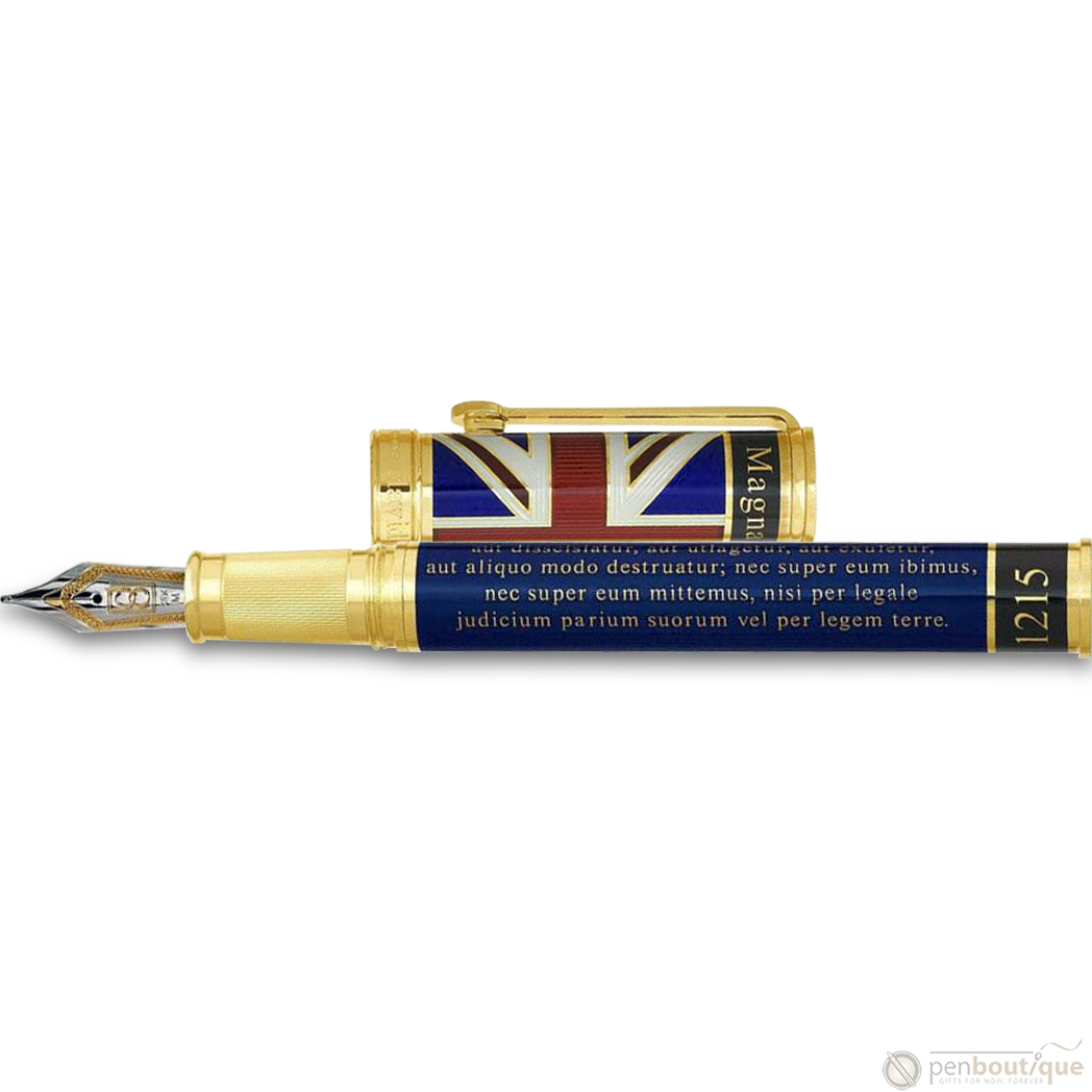 David Oscarson Magna Carta Fountain Pen - Translucent Sapphire-Pen Boutique Ltd