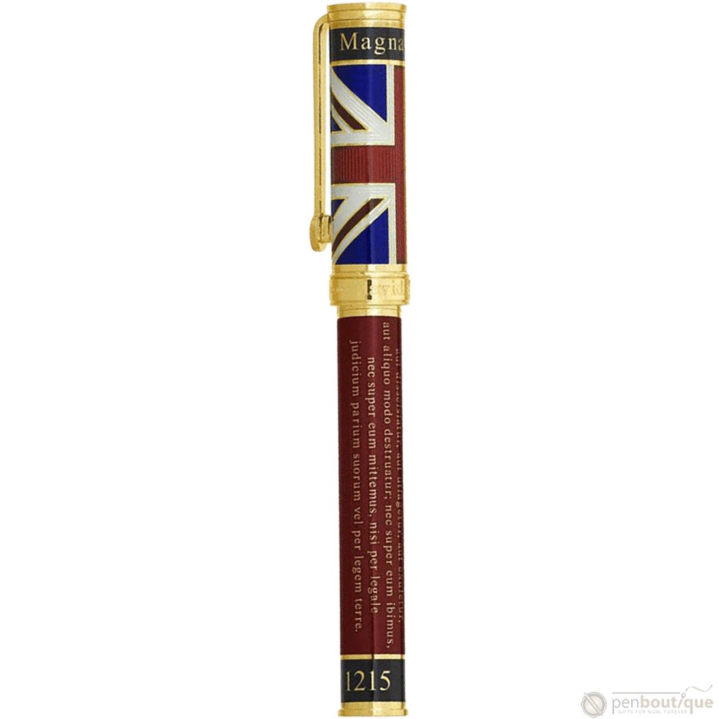 David Oscarson Magna Carta Rollerball Pen - Translucent Ruby - Pen Boutique Ltd