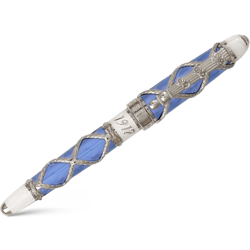 David Oscarson Russian Imperial Sky Blue Limited Edition Fountain Pen - Pen Boutique Ltd