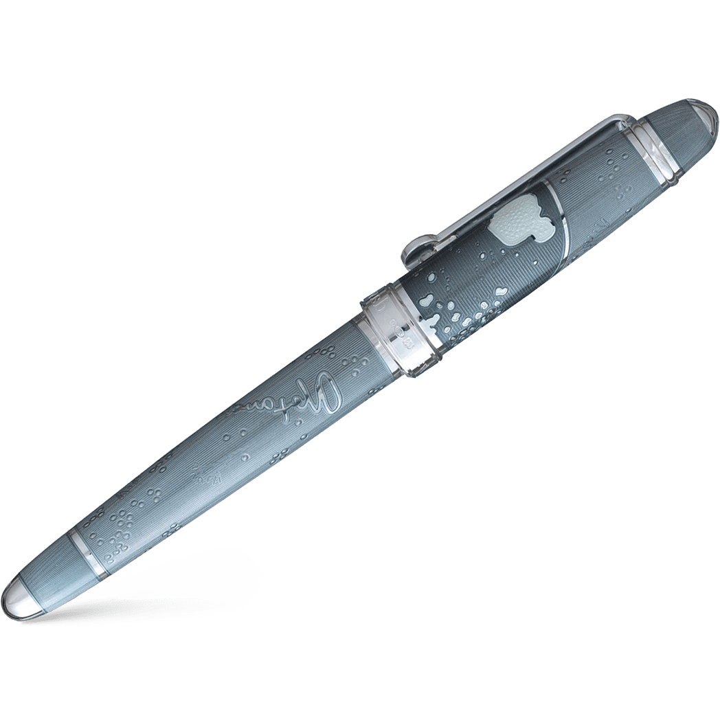 David Oscarson Sir Alexander Fleming Fountain Pen - Translucent Grey (Granite) - Pen Boutique Ltd