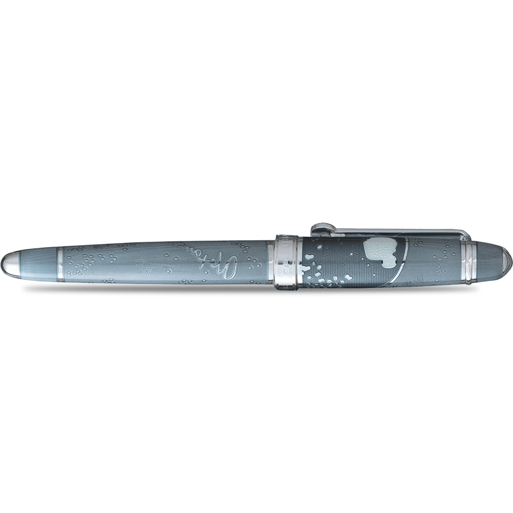 David Oscarson Sir Alexander Fleming Fountain Pen - Translucent Grey (Granite) - Pen Boutique Ltd