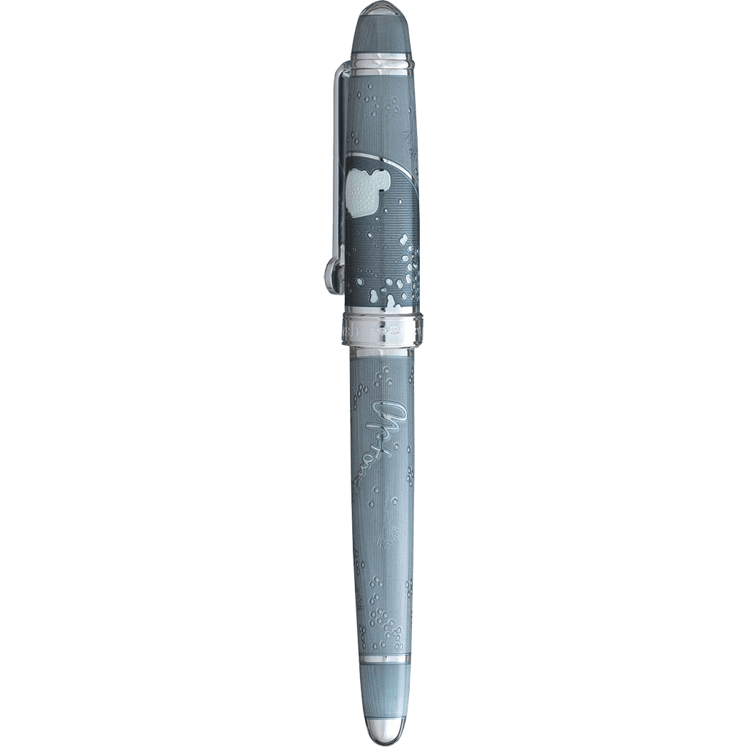 David Oscarson Sir Alexander Fleming Fountain Pen - Translucent Grey (Granite) - Pen Boutique Ltd