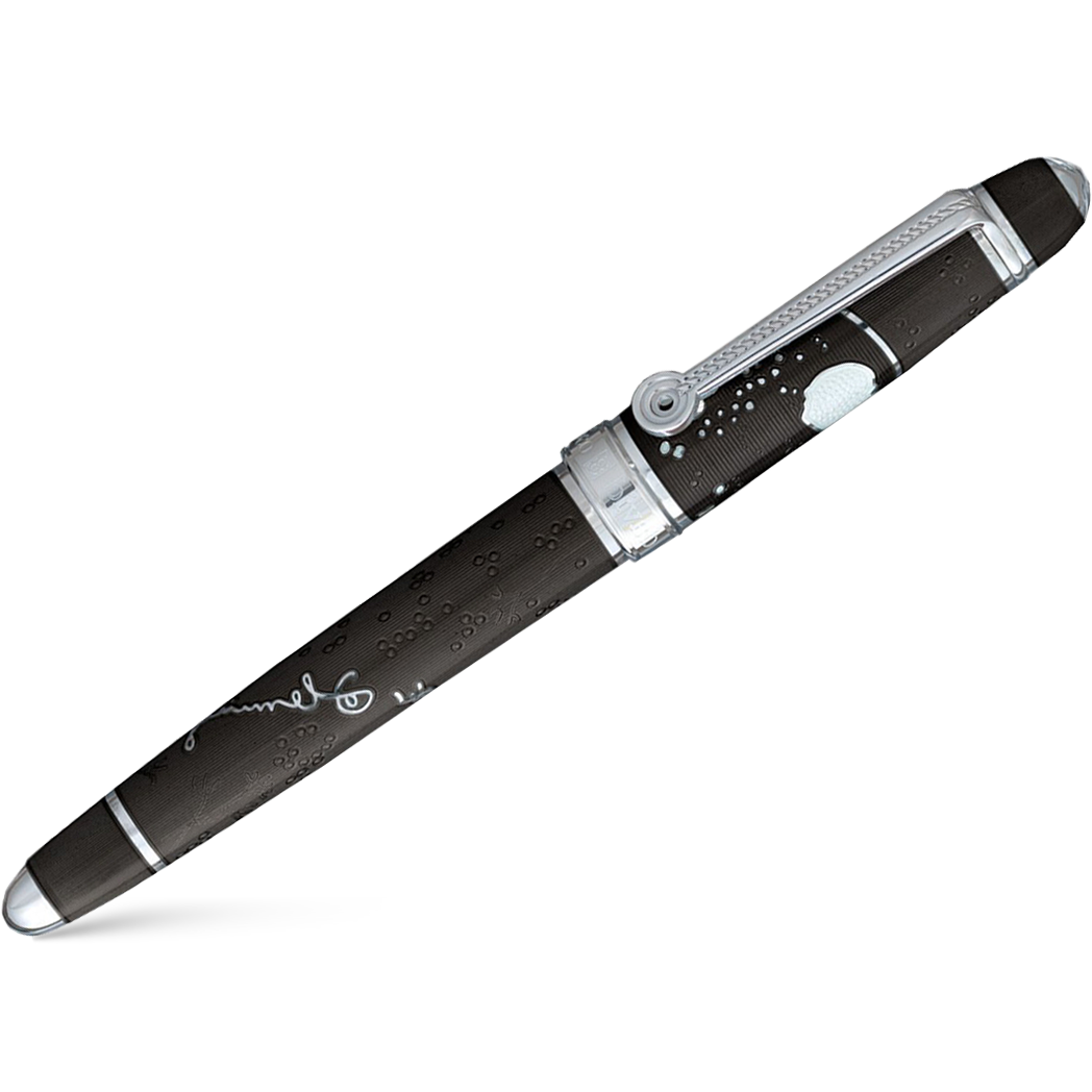 David Oscarson Sir Alexander Fleming Fountain Pen - Translucent Black-Pen Boutique Ltd