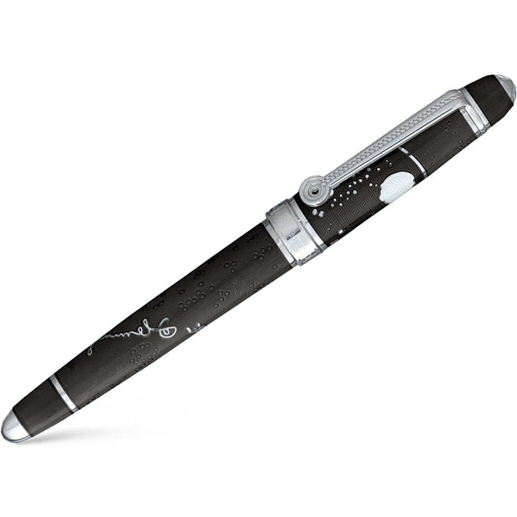 David Oscarson Sir Alexander Fleming Fountain Pen - Translucent Black - Pen Boutique Ltd