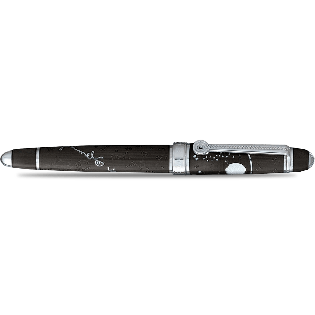 David Oscarson Sir Alexander Fleming Rollerball Pen - Translucent Black - Pen Boutique Ltd