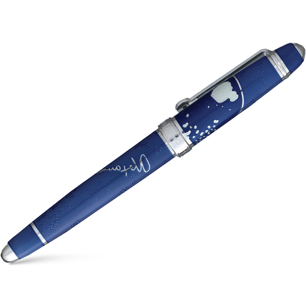 David Oscarson Sir Alexander Fleming Rollerball Pen - Translucent Blue-Pen Boutique Ltd