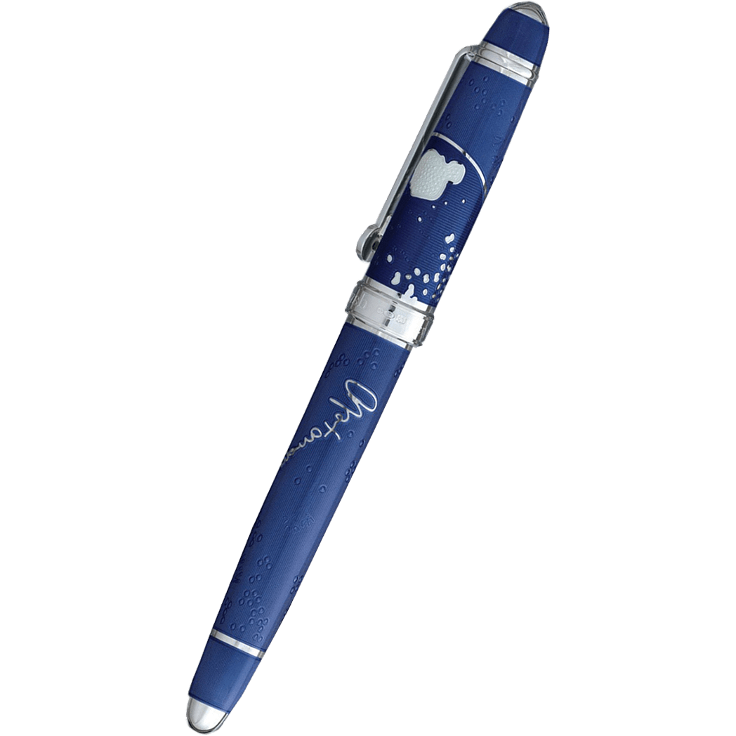 David Oscarson Sir Alexander Fleming Rollerball Pen - Translucent Blue - Pen Boutique Ltd