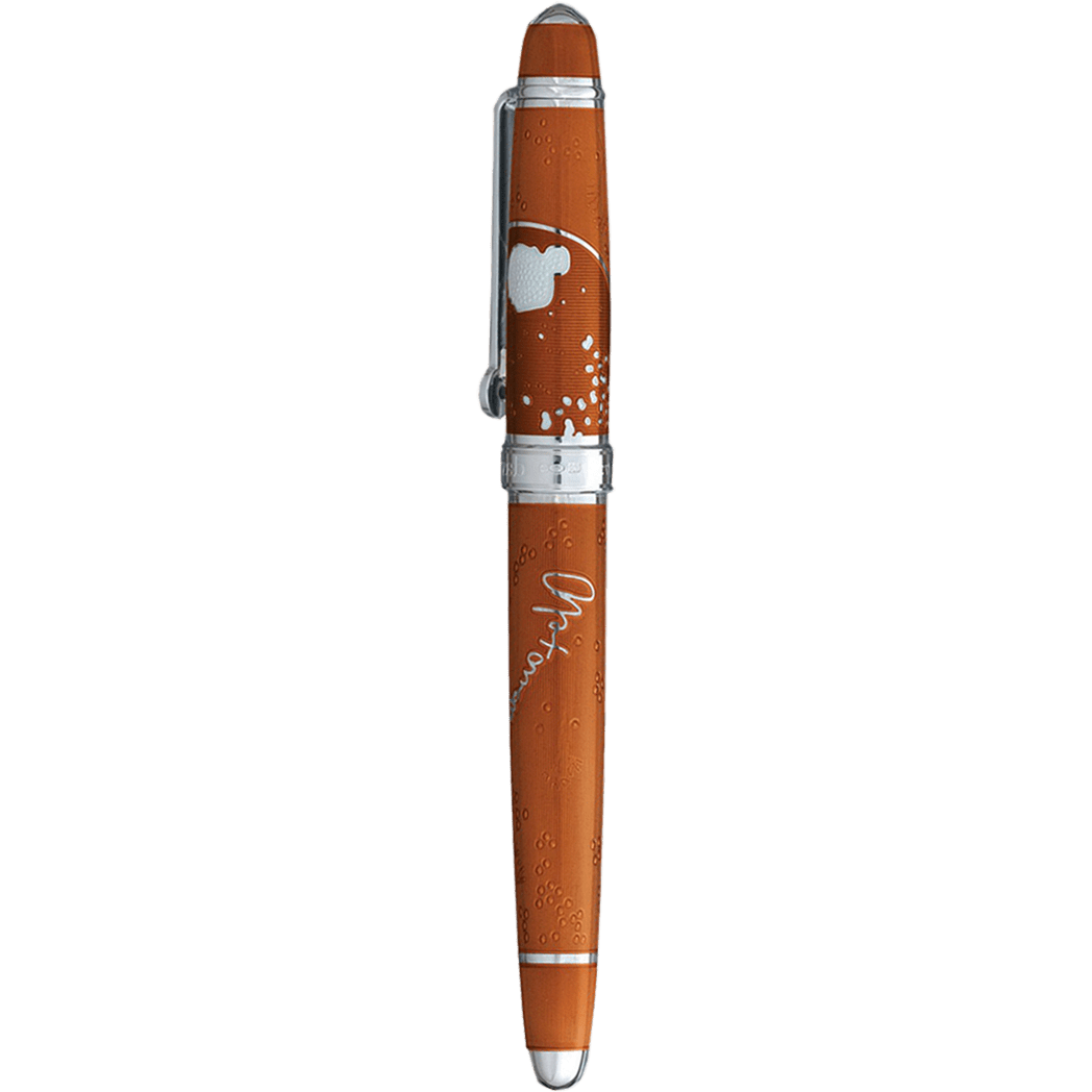 David Oscarson Sir Alexander Fleming Rollerball Pen - Translucent Orange (Saffron) - Pen Boutique Ltd