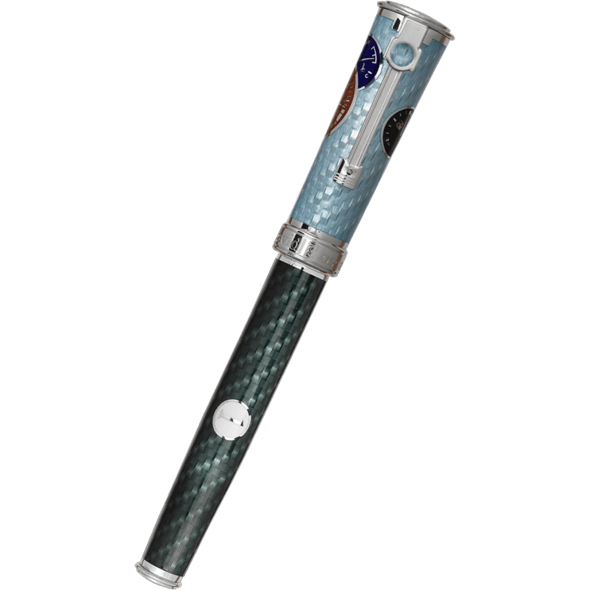David Oscarson Take It To The Limit Fountain Pen - Sky Blue Carbon - Pen Boutique Ltd