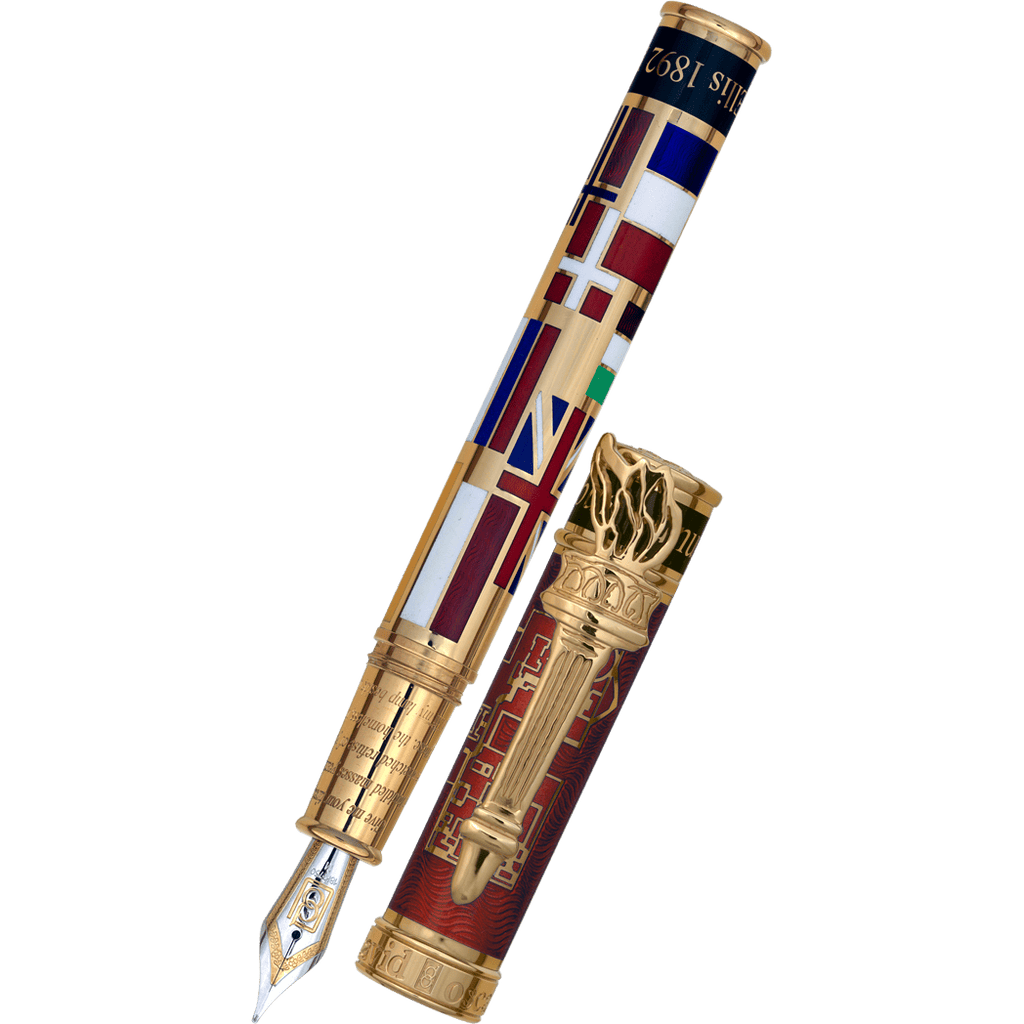 David Oscarson Ellis Island Fountain Pen - Ruby Red-Pen Boutique Ltd