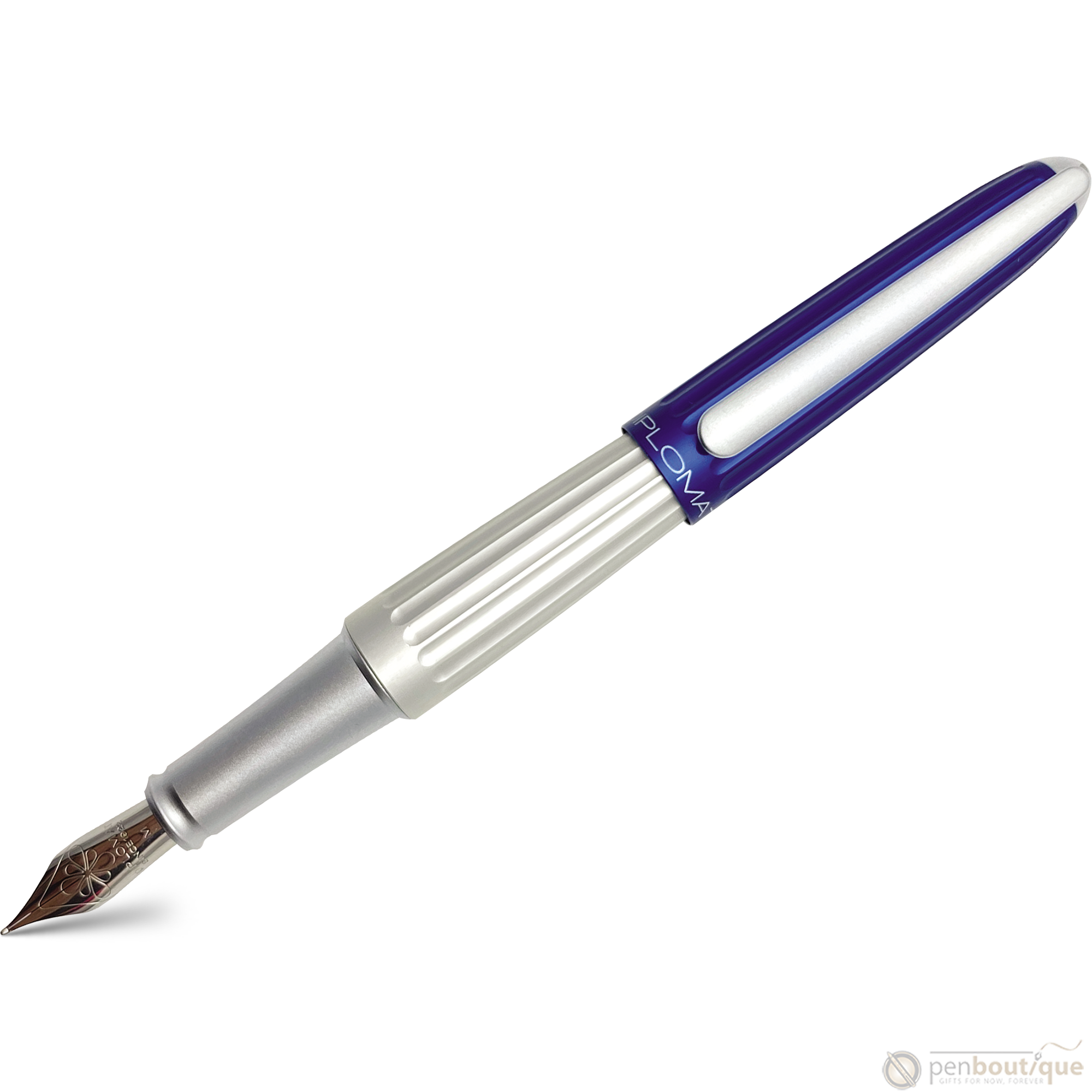 Diplomat Aero Fountain Pen - Blue/Silver - Steel Nib-Pen Boutique Ltd