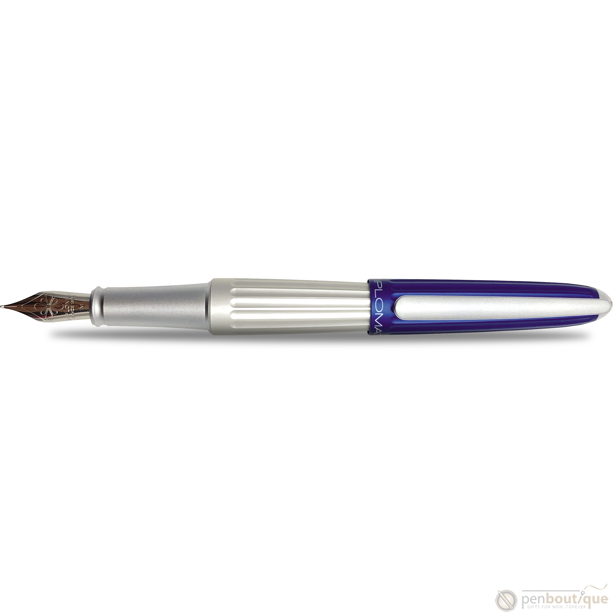 Diplomat Aero Fountain Pen - Blue/Silver - Steel Nib-Pen Boutique Ltd