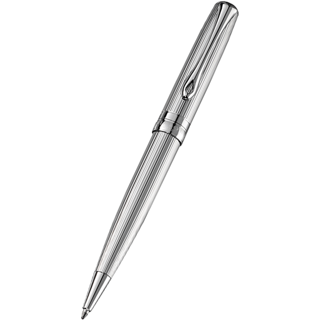 Diplomat Excellence A2 EasyFLOW Ballpoint Pen - Guilloche Chrome-Pen Boutique Ltd