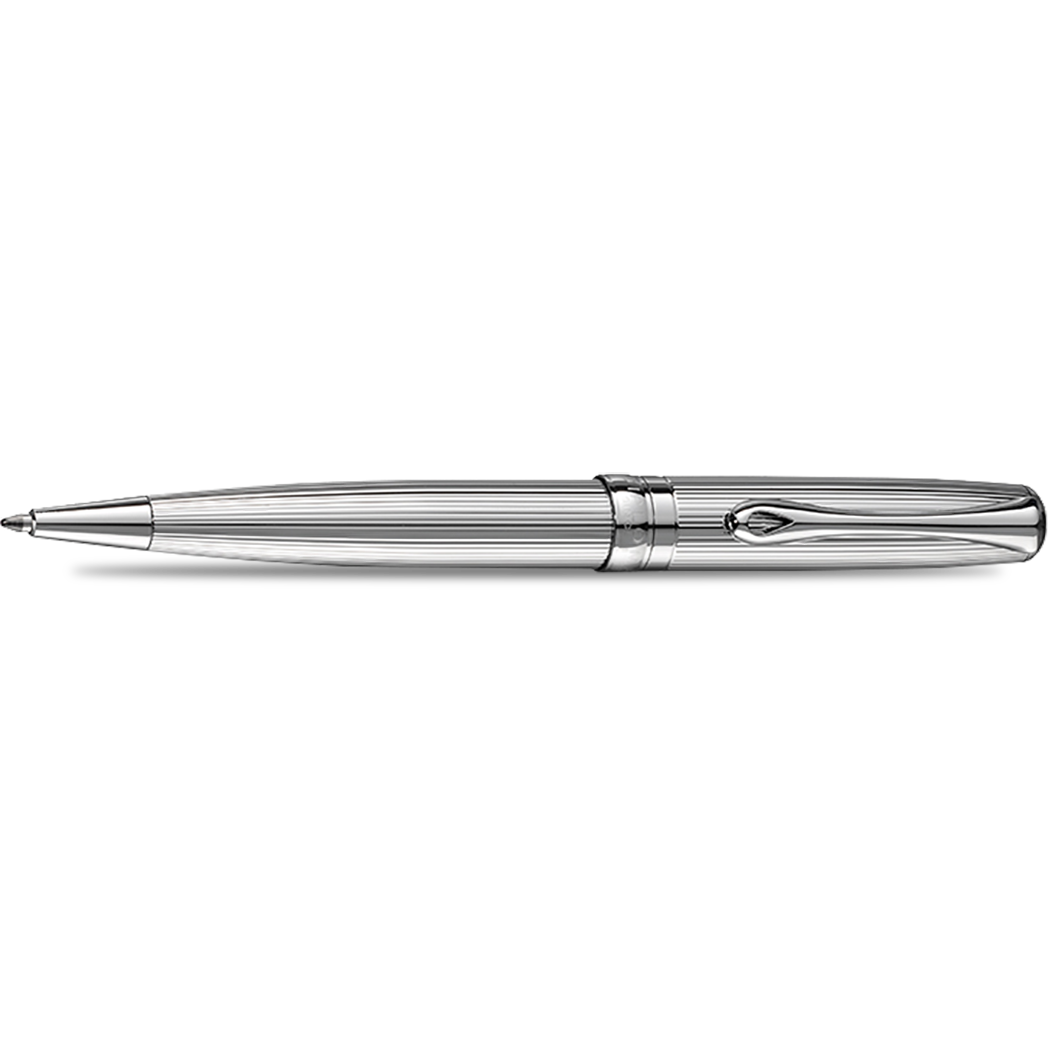 Diplomat Excellence A2 EasyFLOW Ballpoint Pen - Guilloche Chrome-Pen Boutique Ltd