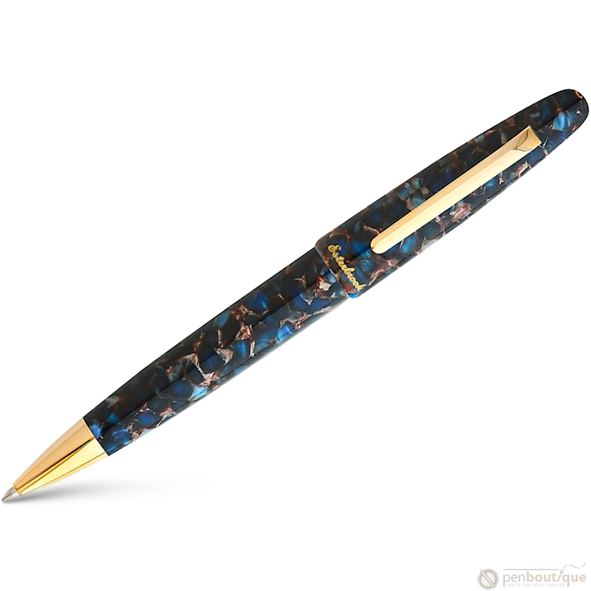 Esterbrook Estie Ballpoint Pen - Nouveau Bleu - Gold Trim-Pen Boutique Ltd