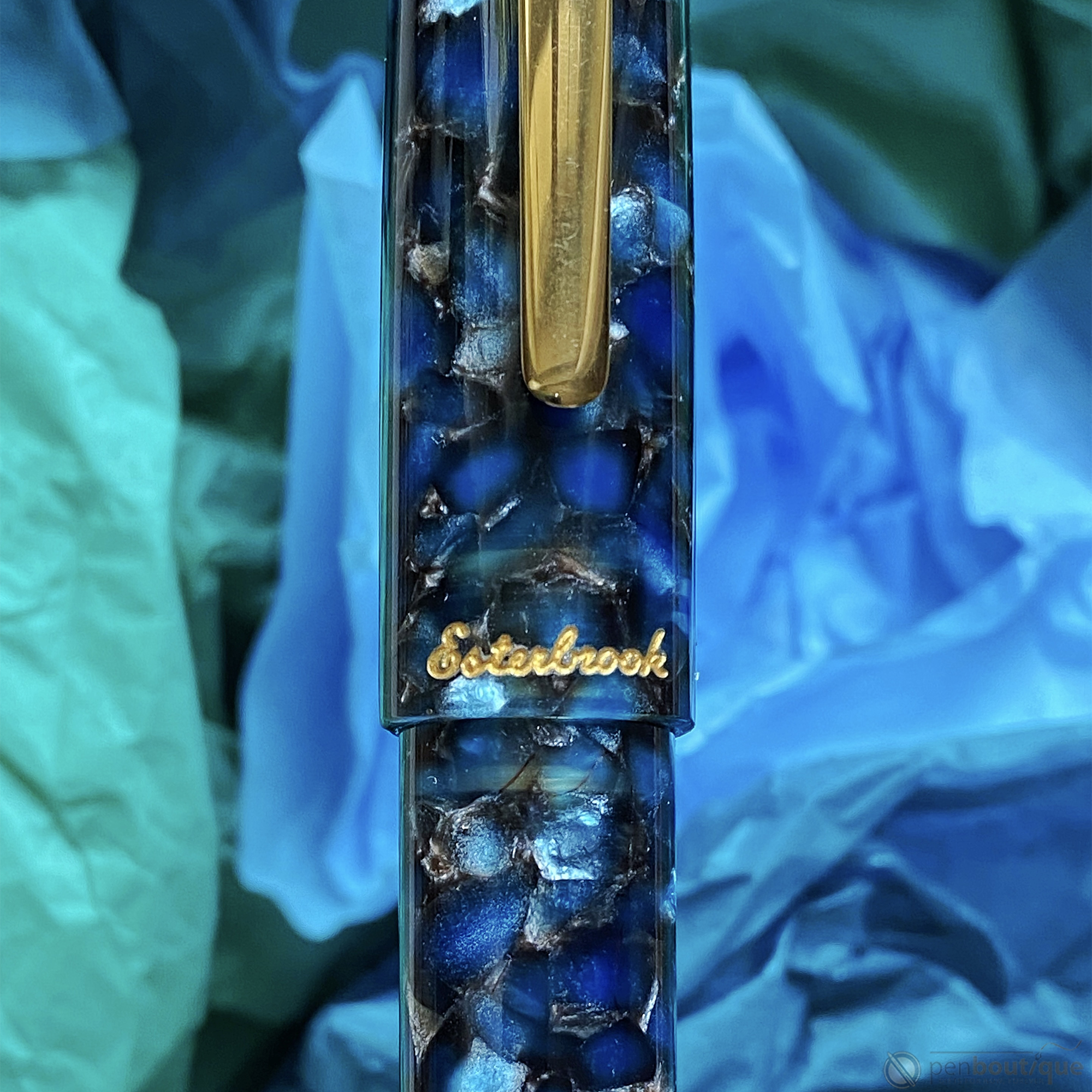 Esterbrook Estie Rollerball Pen - Nouveau Bleu - Gold Trim-Pen Boutique Ltd