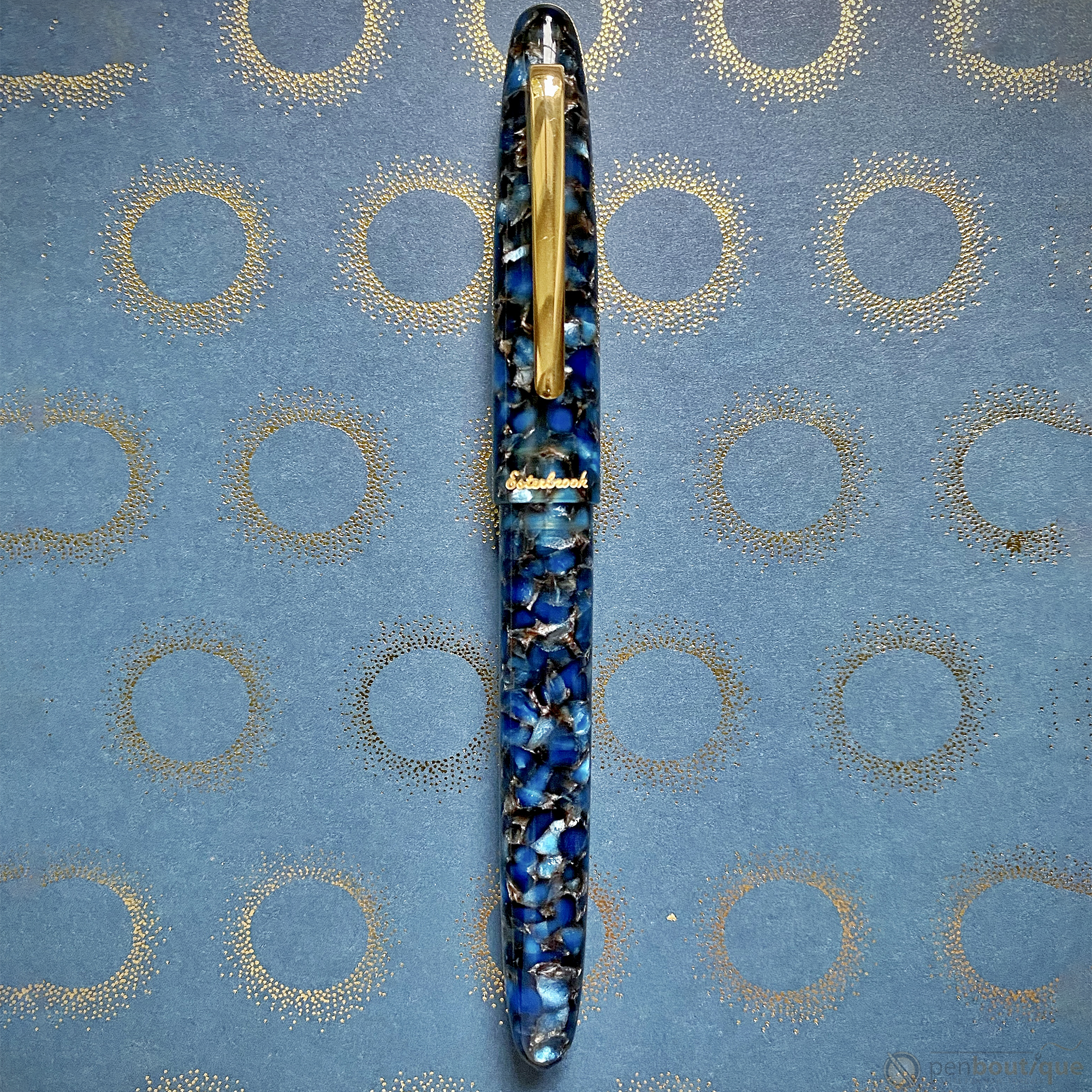 Esterbrook Estie Rollerball Pen - Nouveau Bleu - Gold Trim-Pen Boutique Ltd