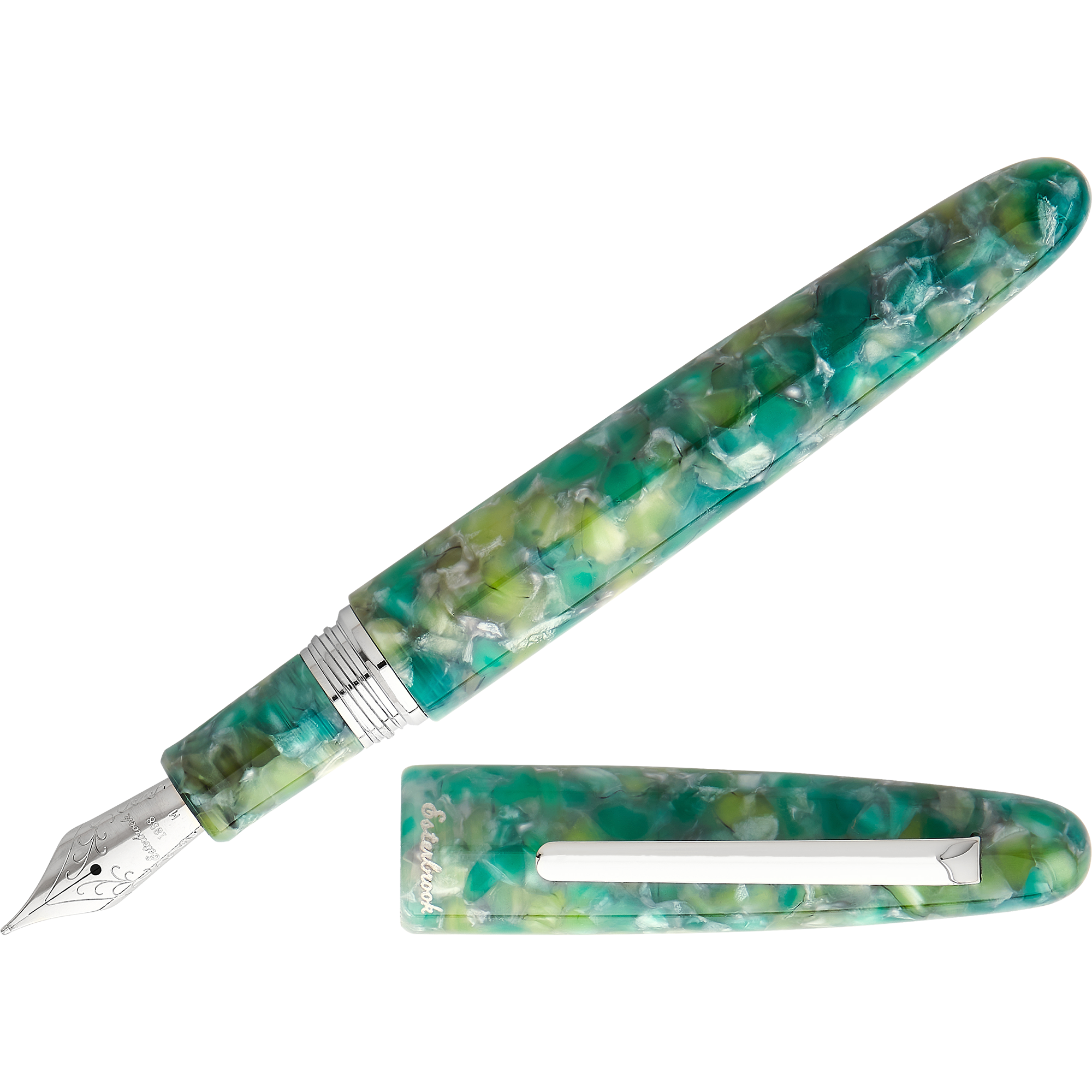 Esterbrook Estie Fountain Pen - Sea Glass - Palladium Trim - Oversized-Pen Boutique Ltd