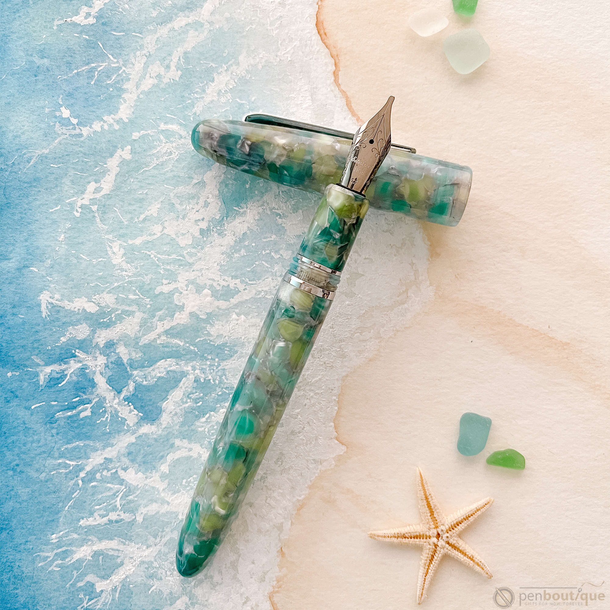 Esterbrook Estie Fountain Pen - Sea Glass - Palladium Trim - Oversized-Pen Boutique Ltd